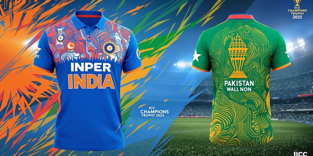 New India cricket jersey with Pakistan design for ICC 2025.