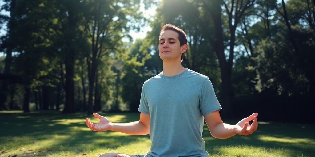 Person meditating in nature, embodying peace and mindfulness.